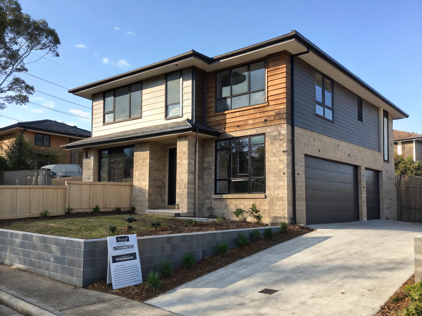 Modern residential dual occupancy build in the Hunter region
